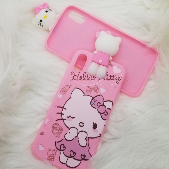 2 for $13 IPHONE X HELLO KITTY HEART 3D CASE - Picture 4 of 7